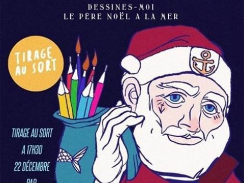 Concours de dessins Un Père Noël à la mer