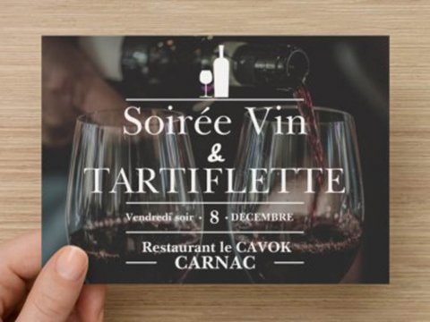 Soirée vin et tartiflette au Cavok